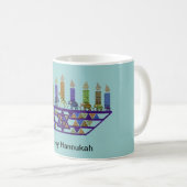 Elefant Hannukah Menorah Kaffeetasse (VorderseiteRechts)