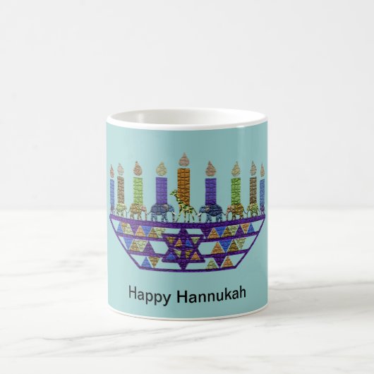 Elefant Hannukah Menorah Kaffeetasse (Mittel)