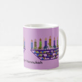 Elefant Hannukah Menorah Kaffeetasse (VorderseiteRechts)