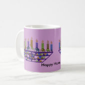 Elefant Hannukah Menorah Kaffeetasse (Vorderseite Links)