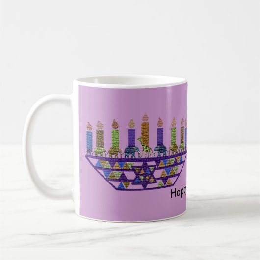 Elefant Hannukah Menorah Kaffeetasse (Links)