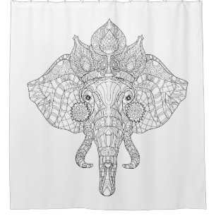 Elefant HauptZendoodle Duschvorhang