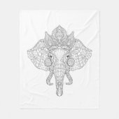 Elefant HauptZendoodle Fleecedecke (Vorderseite)