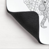 Elefant HauptZendoodle Mousepad (Ecke)