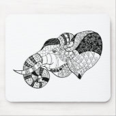 Elefant HauptZenstyle Gekritzel Mousepad (Vorne)