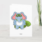 Elefant Held Karte (Rückseite)