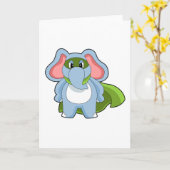 Elefant Held Karte (Gelbe Blume)