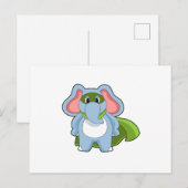 Elefant Held Postkarte (Vorne/Hinten)