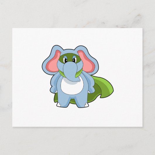 Elefant Held Postkarte (Vorderseite)
