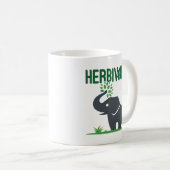 Elefant Herbivore Pflanzen essend Kaffeetasse (VorderseiteRechts)