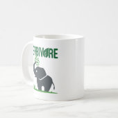 Elefant Herbivore Pflanzen essend Kaffeetasse (Vorderseite Links)