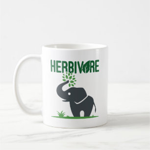 Elefant Herbivore Pflanzen essend Kaffeetasse