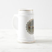 Elefant-Herden-Bier Stein Bierglas (Vorderseite Links)