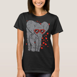 Elefant Herz Gles Süßer Valentinstag Tier Liebhabe T-Shirt