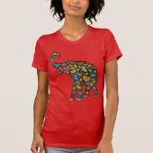 Elefant-Herz-Muster T-Shirt (Vorderseite)