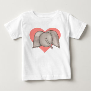 Elefant-Herz-Säuglings-T - Shirt