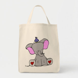Elefant-Herz Tragetasche