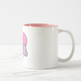 Elefant-Herz Zweifarbige Tasse