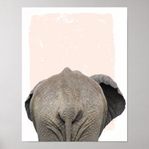 Elefant hinter dem Kinderzimmer-Druck Poster