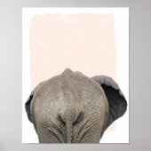 Elefant hinter dem Kinderzimmer Poster (Vorne)