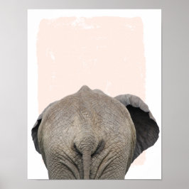 Elefant hinter dem Kinderzimmer Poster