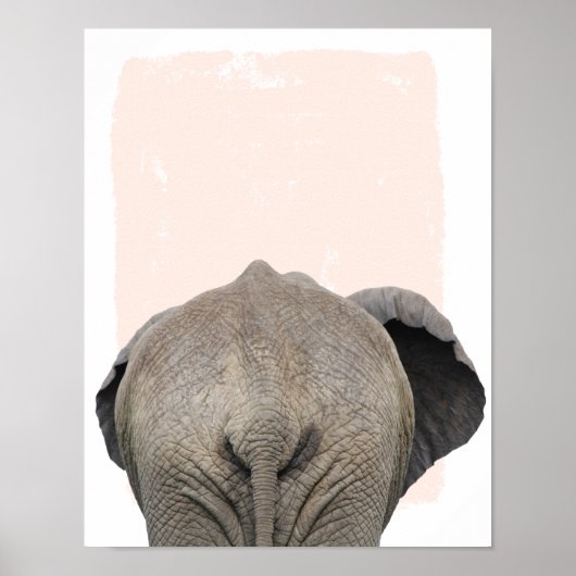 Elefant hinter Kinderzimmer-Druck Poster (Vorne)