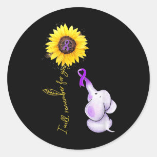 Elefant I werde für dich Sonnenblume Heimerh merke Runder Aufkleber