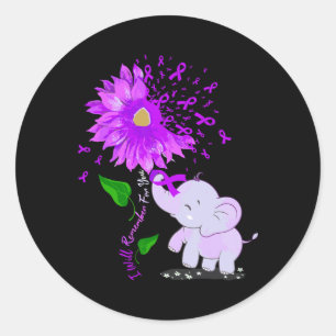 Elefant I werde für dich Sonnenblume Heimerh merke Runder Aufkleber