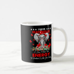Elefant Ich habe Herzkrankheit-Bewusstseinsgeschen Kaffeetasse