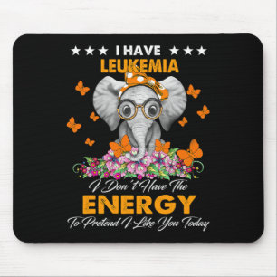 Elefant ich habe Leukämie-Aufklärungsgeschenke Mousepad