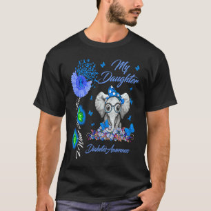 Elefant Ich Trage Blau Für Die Diabetesaufklärung  T-Shirt