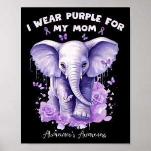 Elefant Ich trage Lila für meine Mutter Heimerheim Poster