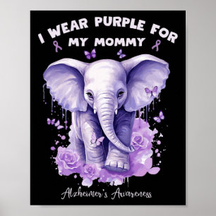 Elefant Ich trage Lila für meine Mutti Heimerheime Poster