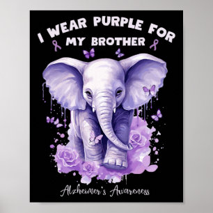 Elefant Ich trage Lila für meinen Bruder Heimerhei Poster