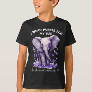 Elefant Ich Trage Lila Für Meinen Vater Heimerheim T-Shirt