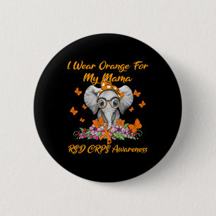 Elefant Ich Trage Orange Für Meine Mama Rsd Crps B Button