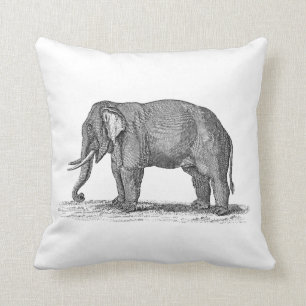 Elefant Illustration aus dem 19. Jahrhundert - Ele Kissen