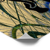 Elefant im Abstrakten Dschungeldruckposter Poster (Ecke)