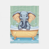 Elefant im Bad Fleecedecke (Vorderseite)