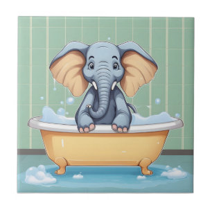 Elefant im Bad Fliese