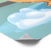 Elefant im Bad Poster (Ecke)