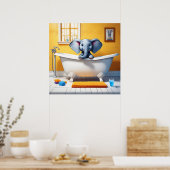 Elefant im Bad Poster (Küche)