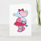 Elefant im Ballet mit Rock Karte (Vorderseite)