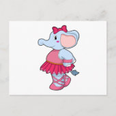Elefant im Ballet mit Rock Postkarte (Vorderseite)