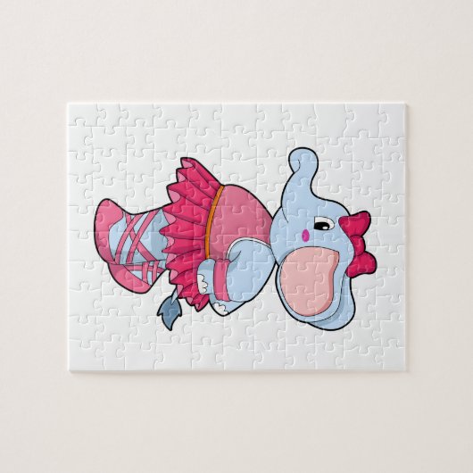 Elefant im Ballet mit Rock Puzzle (Horizontal)