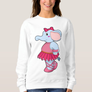 Elefant im Ballet mit Rock Sweatshirt