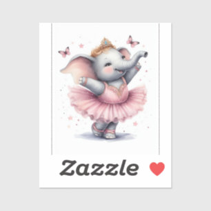 Elefant im Ballett Aufkleber