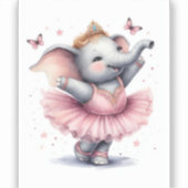 Elefant im Ballett Aufkleber (Vorderseite)
