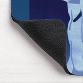 Elefant im Blau Mousepad (Ecke)