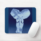 Elefant im Blau Mousepad (Mit Mouse)